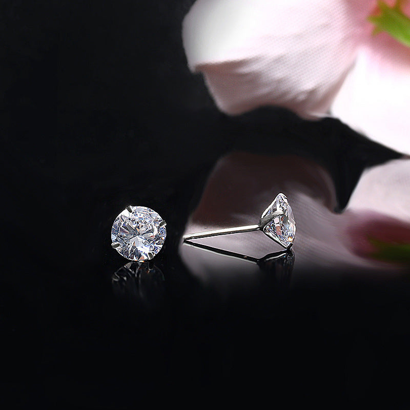Women's & Men's Diamond Korean Style Simple Fashionable Temperament Earrings
