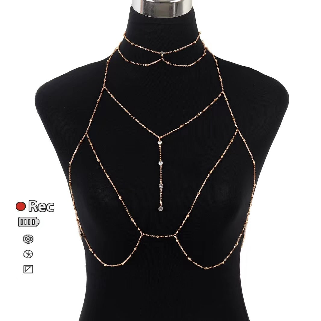 Women's Fashion Diamond Garden Bead Body Charm Necklaces