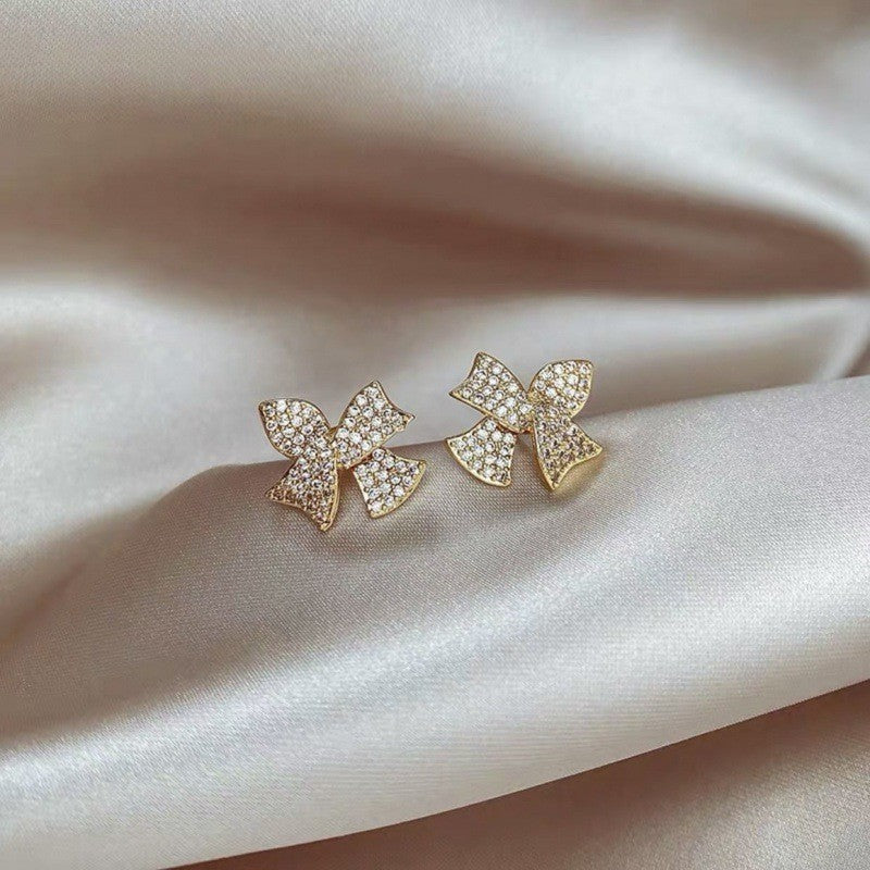 Women's Sier Needle Korean Style French Temperamental Pearl Earrings