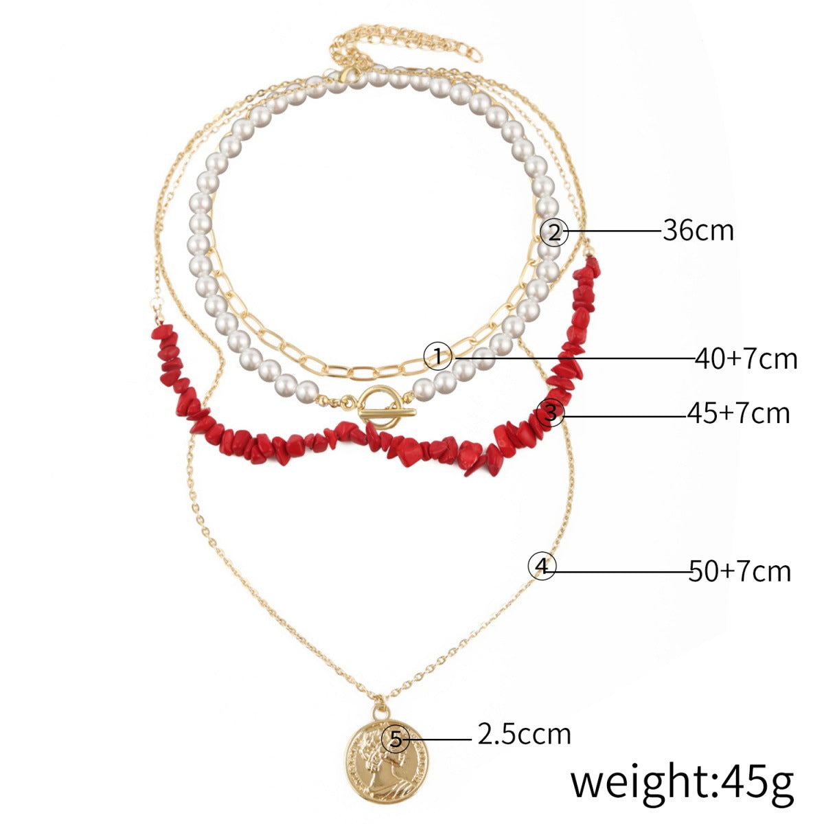 Women's Bohemian Color Gravel For Natural Stone Necklaces