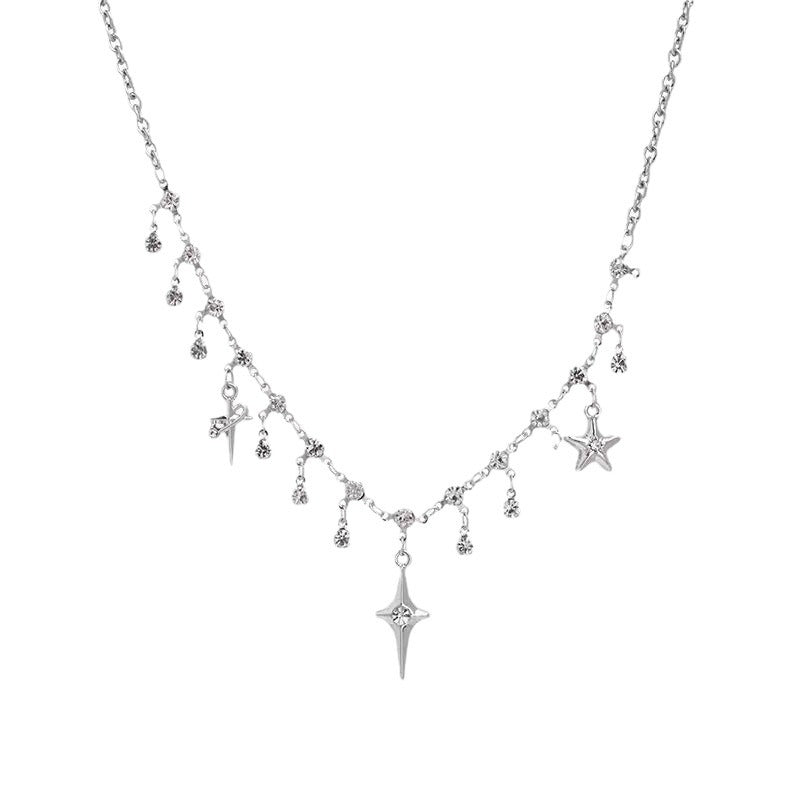 Atmosphere Cross Tassel Super Flash Design Personalized Clavicle Necklaces