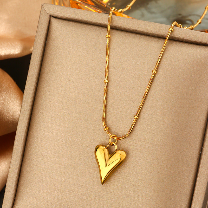 Fresh Titanium Steel Short Pearl High-grade Necklaces