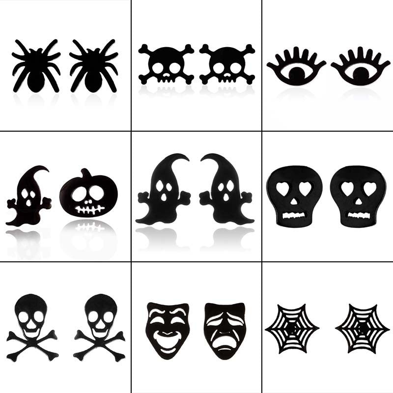 Ear Simple Fashion Halloween Pumpkin Ghost Earrings