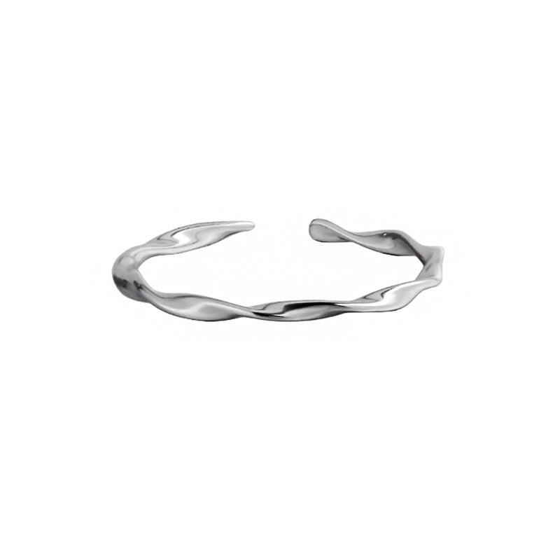 Style Sterling Sier Mobius Wave Opening Rings