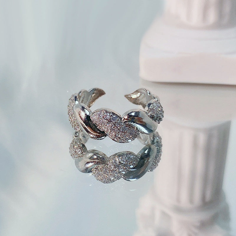 Twist Temperament Open Cold Style Personality Versatile Opening Rings