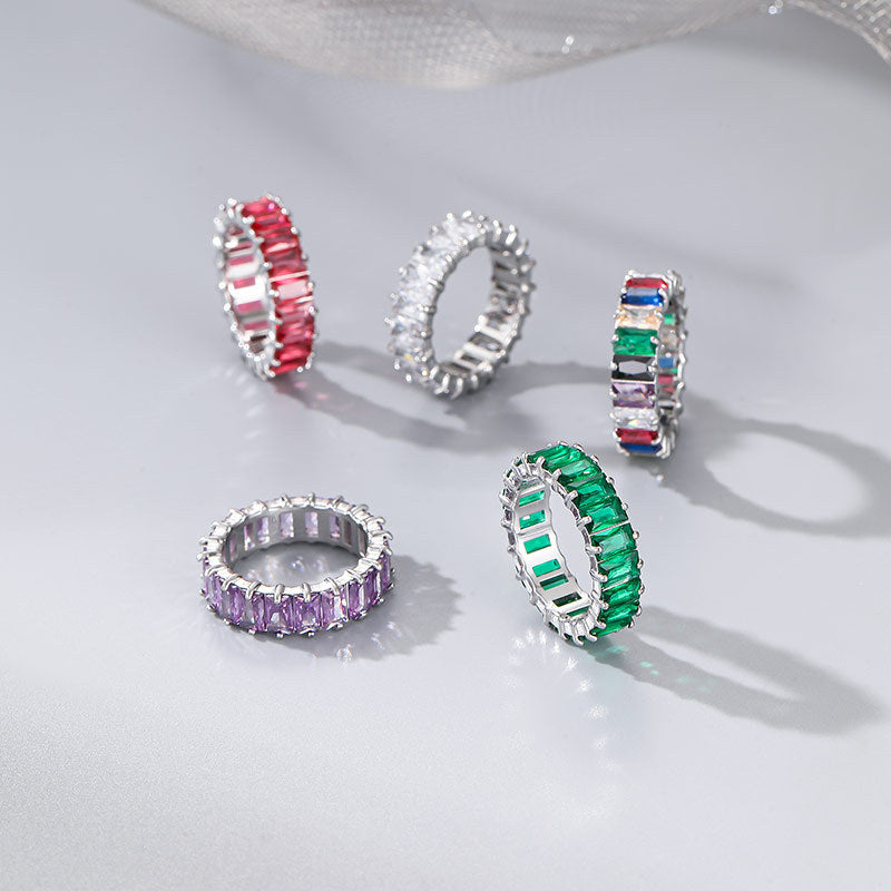 Light Luxury Minority Color Personality Fashion Geometry Rings