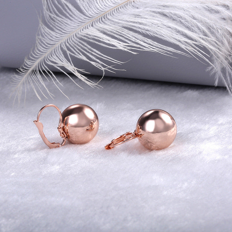Women's Metal Round Beads Clip Exquisite Fashion Design Trendy Rings