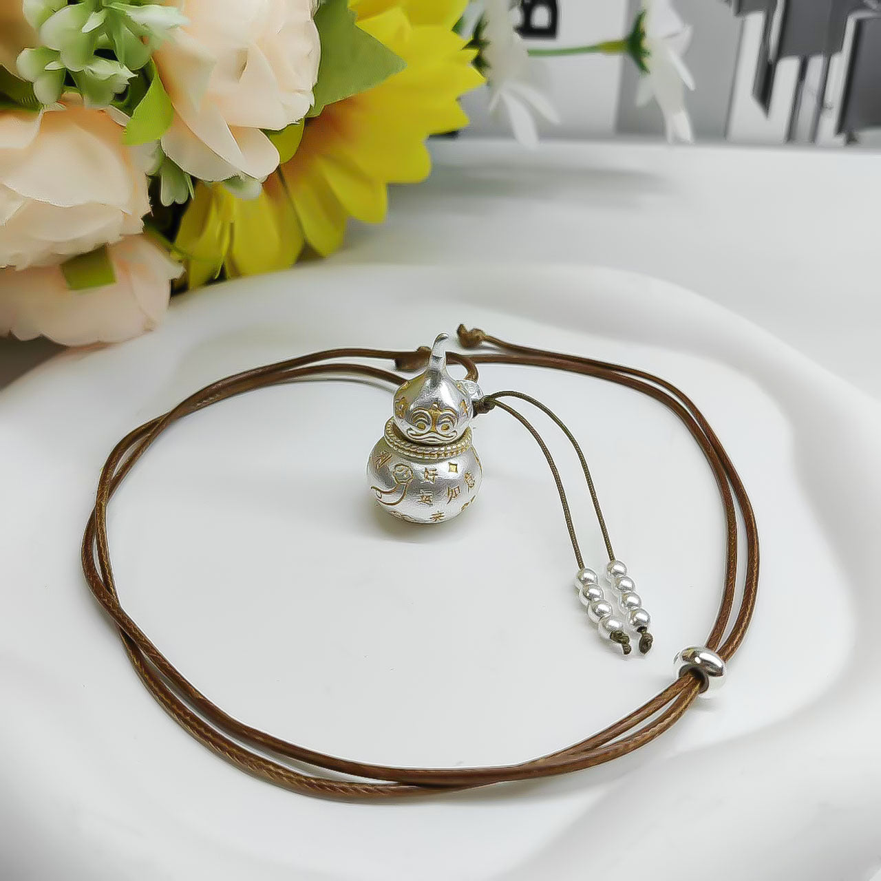 Women's Yuan Beast Gold Gourd National Style Long Calabash Necklaces