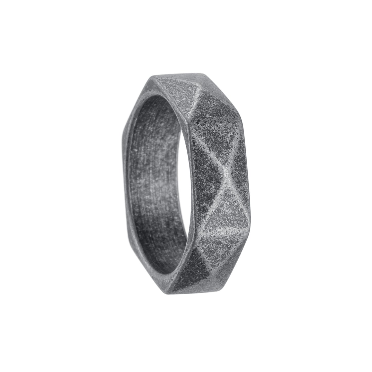 Women's & Men's Fashion Diamond-shaped Cut Personalized Stainless Steel Ring