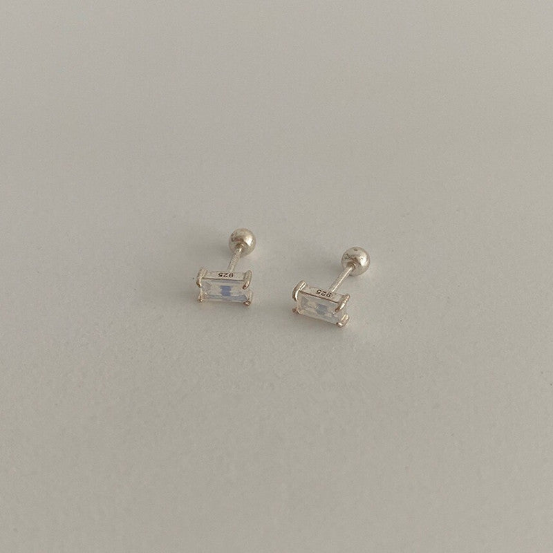 Women's Sier Screw Tightening Buckle Ear Bone Earrings