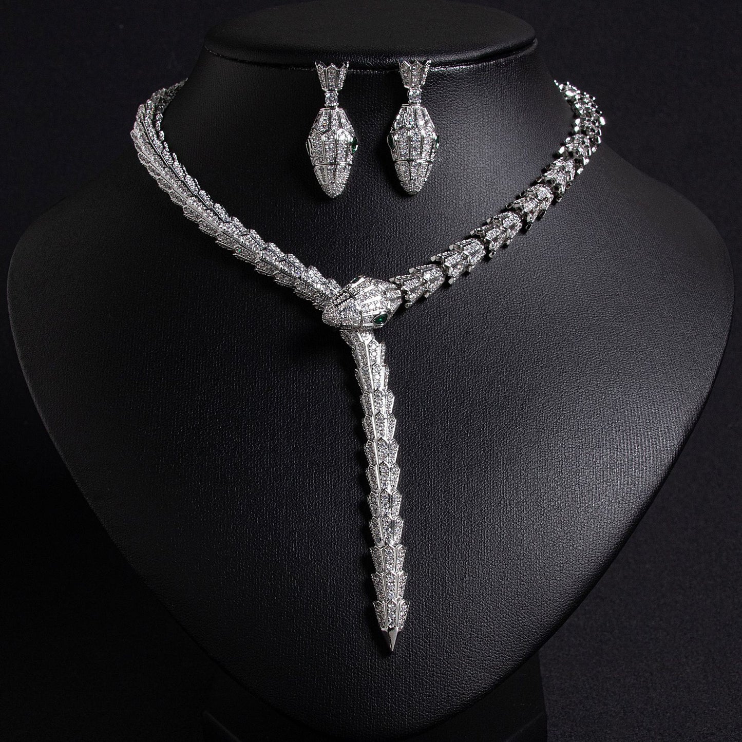 Fashion Vintage Zircon Snake Exaggerated Personalized Necklaces