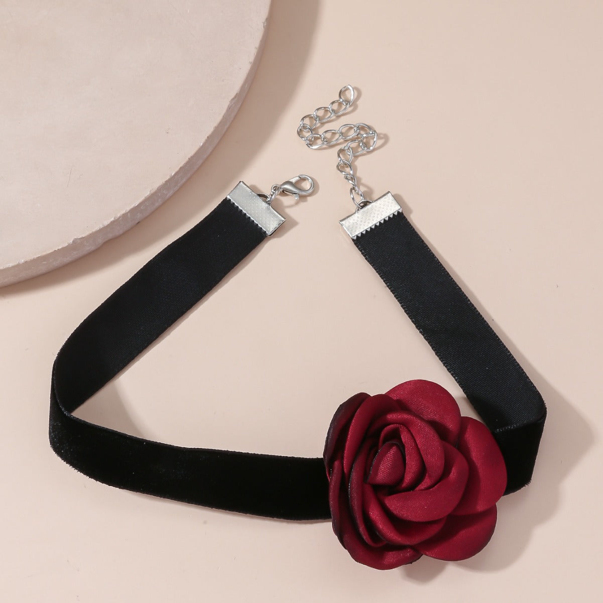 Style Vintage Veet Band Black Red Necklaces