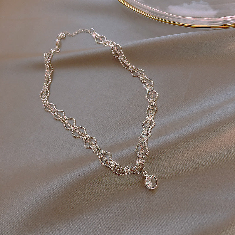 Women's Full Diamond Trendy Personality Clavicle Chain Necklaces