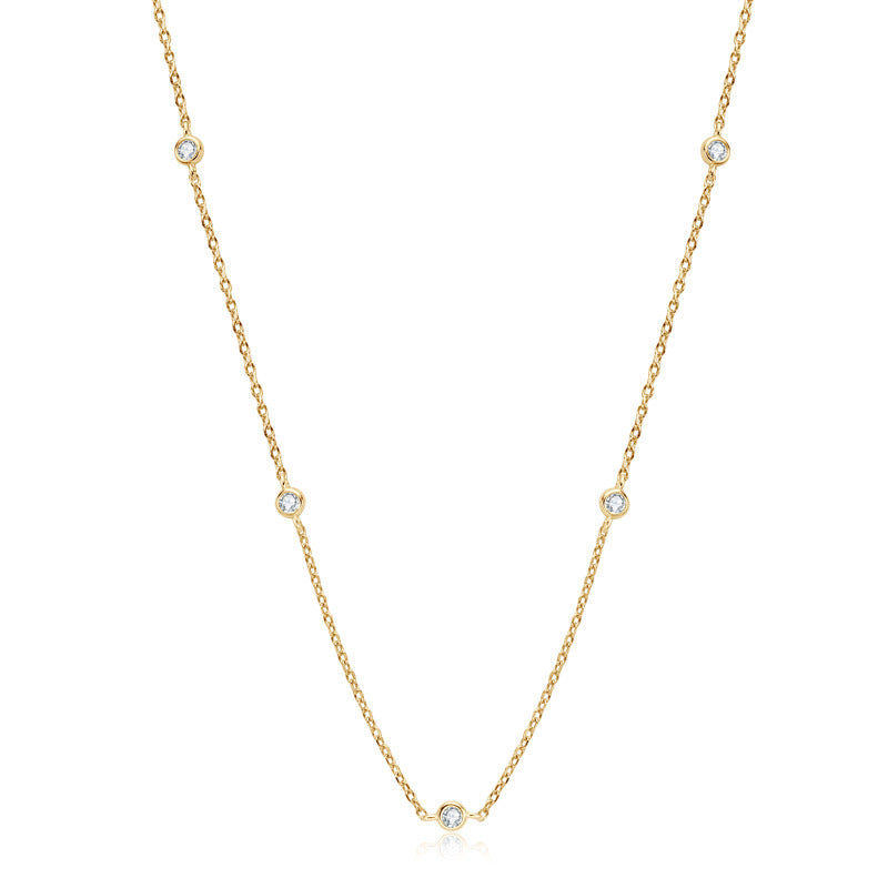 Luxury Trendy Moissanite High-grade Design Niche Sterling Sier Necklaces
