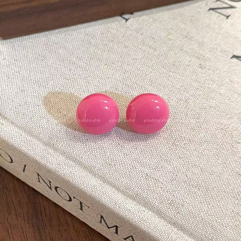 Women's Candy Color Steamed Bread Bean-shaped Unique Rings