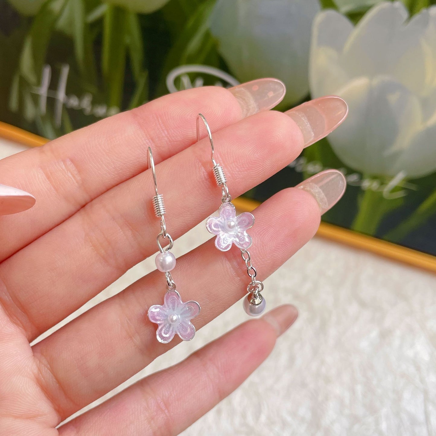 Women's Butterfly Sier Fresh Sweet Exquisite Refined Earrings