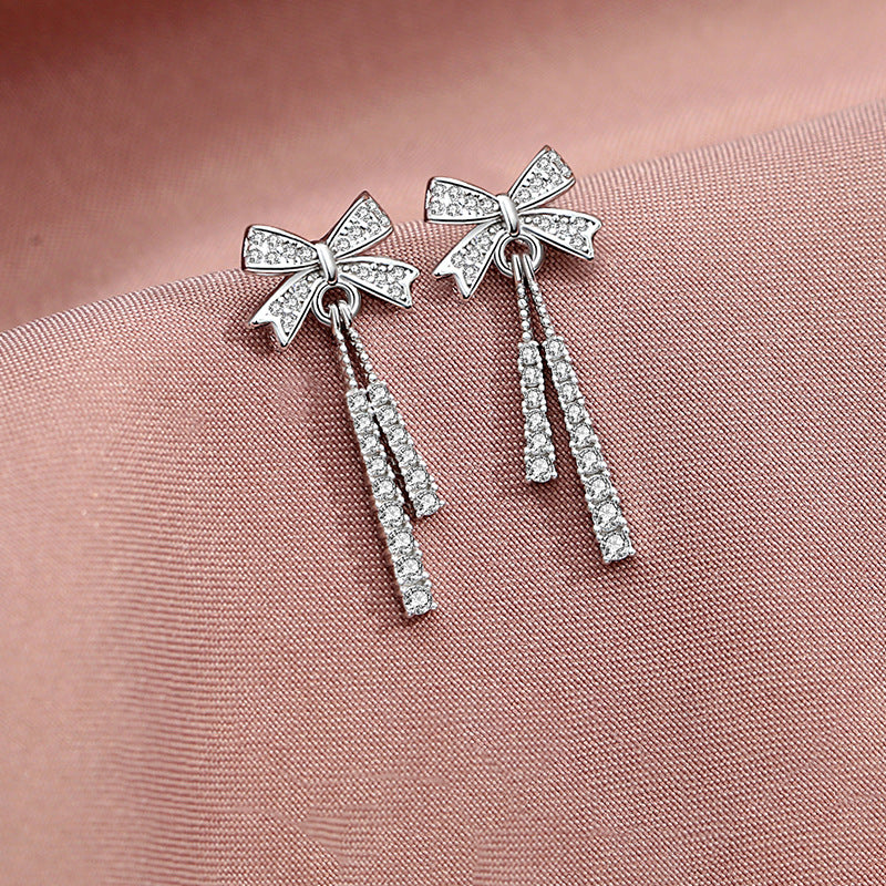 Women's Sier Bow Trendy High-grade Cold Style Rings