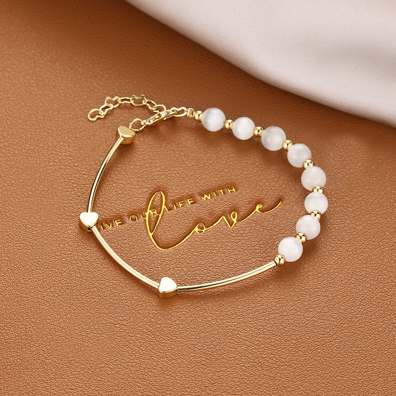 Vintage Pearl Female Style Design Simple Cold Bracelet