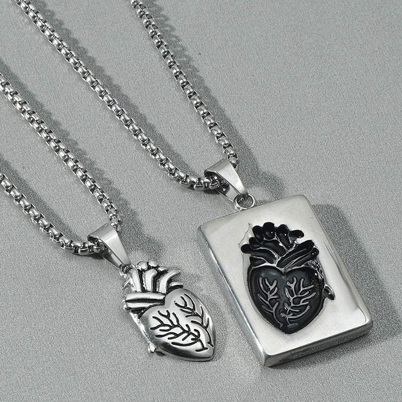 Billion Minimalist Creative Heart Gold Sier Necklaces