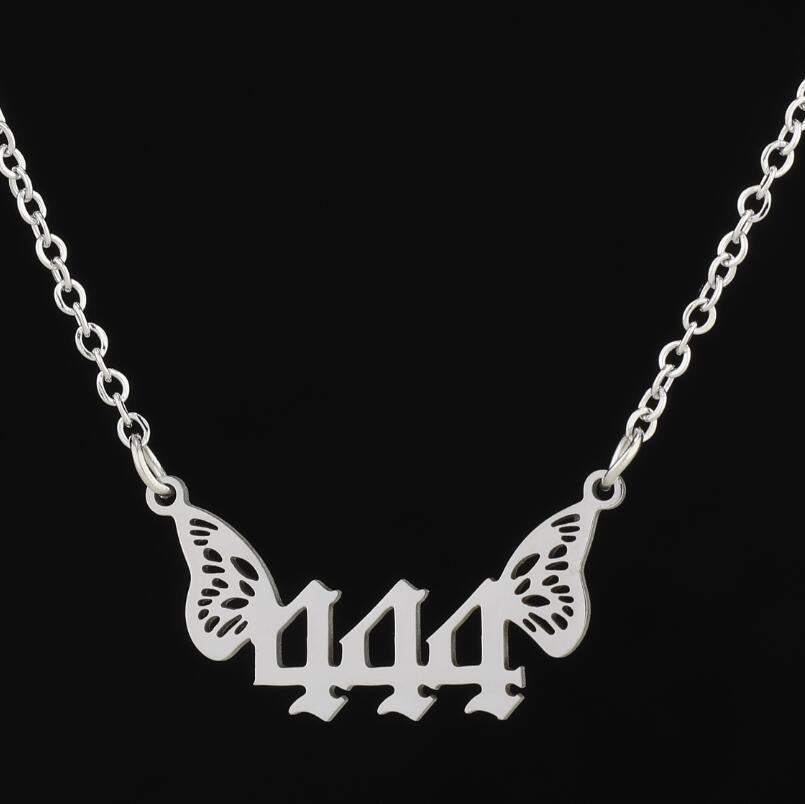 Stainless Steel Gold Plated Angel Digital Necklaces