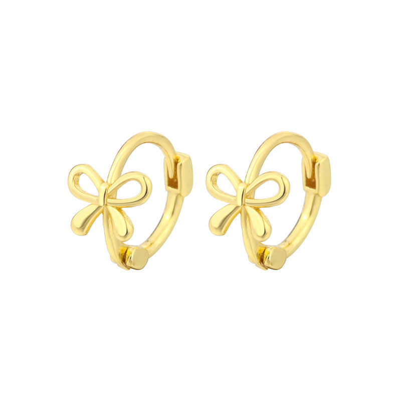 Women's Bow Ear Clip Simple Cold Style Exquisite Hollow Earrings