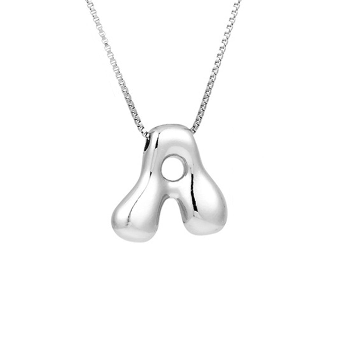 Letter Hip Hop Sier Chubby Clavicle Pendants