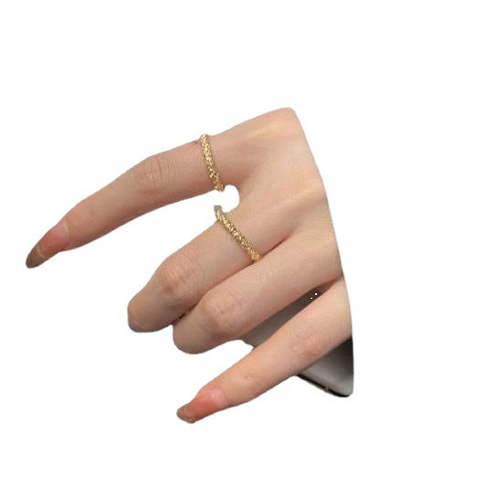 Women's Shiny Light Luxury Minority Design Refined Grace Sparkling Ring