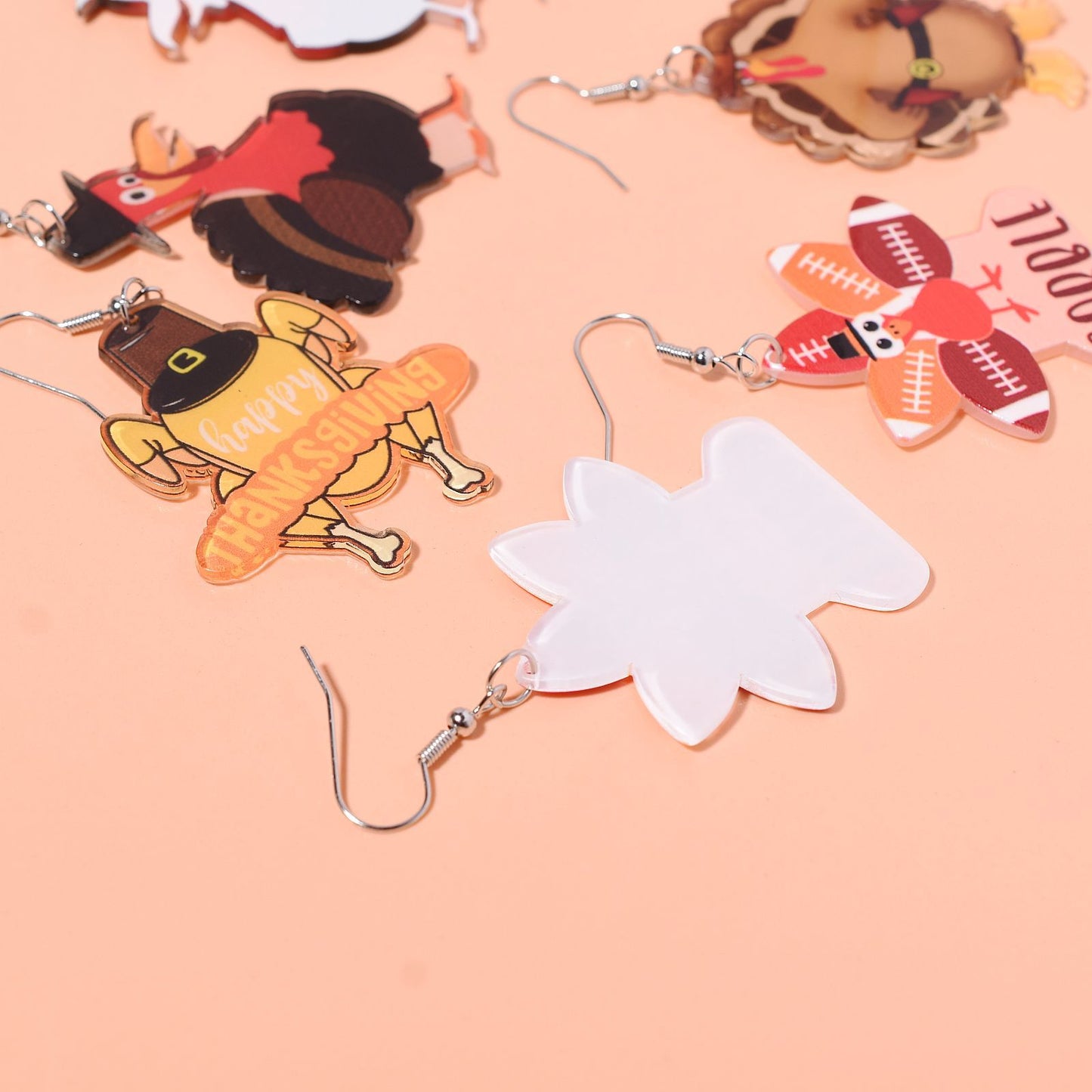 Women's Cartoon Turkey Acrylic Fun Strange Creative Earrings