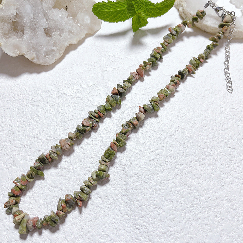 Gravel Style Neck Chain Bohemian Agate Necklaces