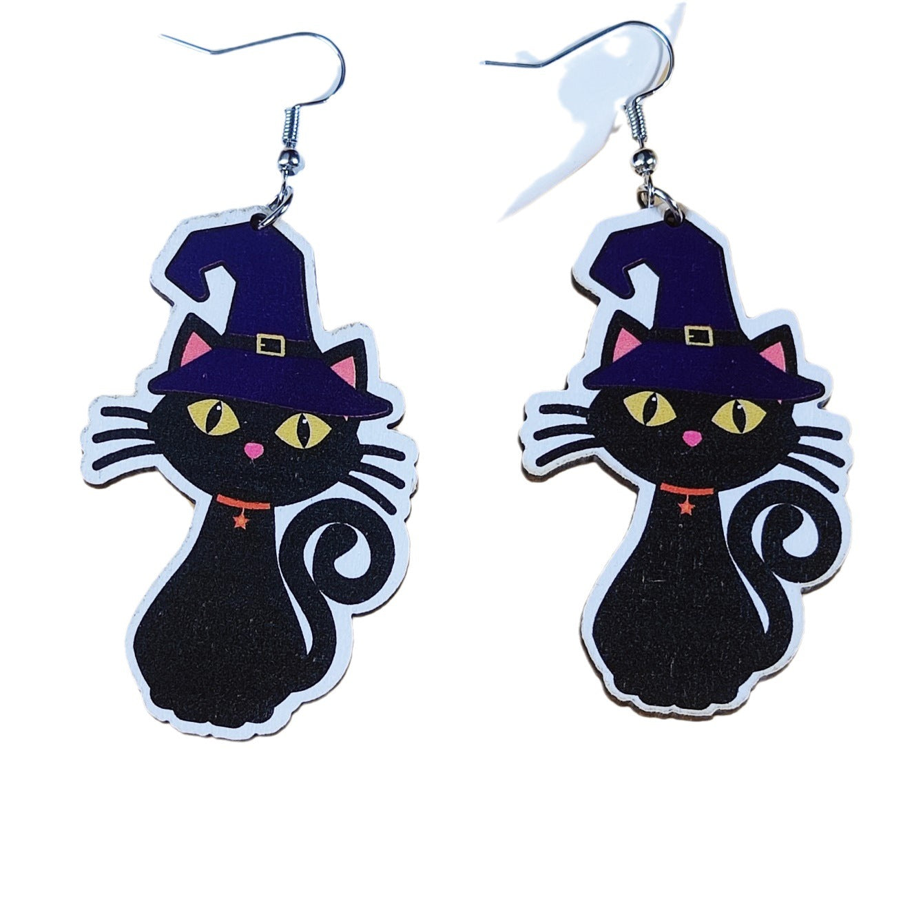 Women's Funny Personality Ghost Cute Cartoon Cat Earrings