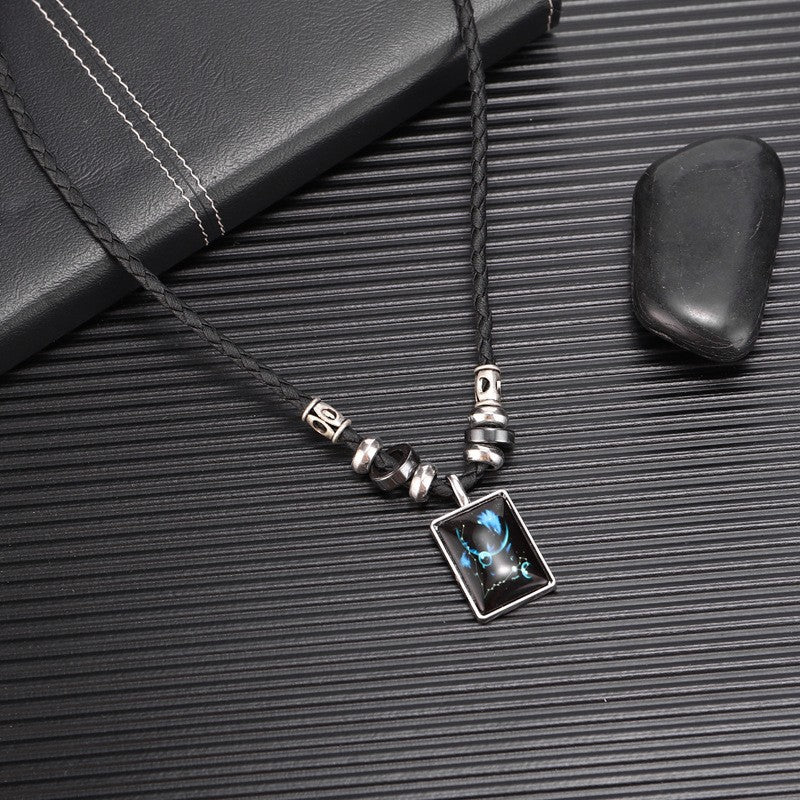 Men's Constellations Gift Starry Sky Luminous Retro Necklaces