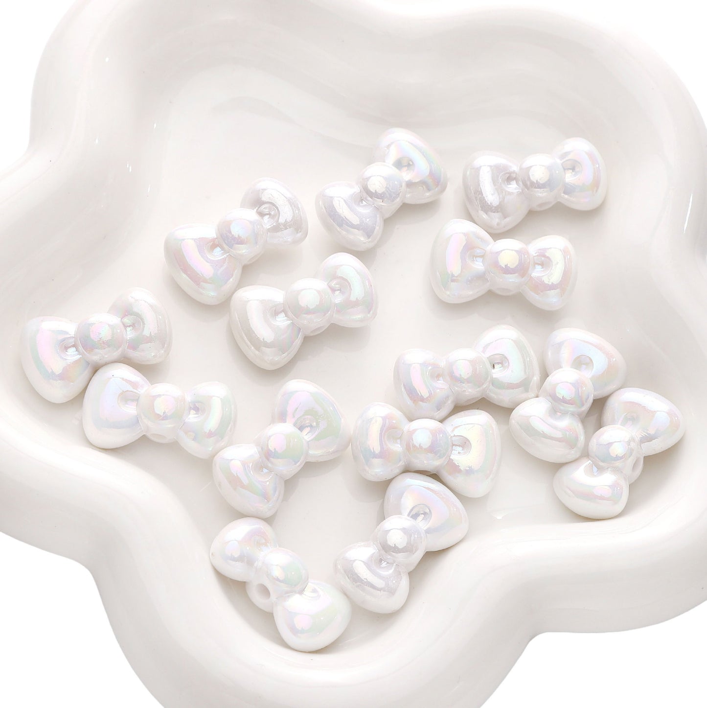 Acrylic Color Bow Beads Handmade Colorful Jewelry Accessories