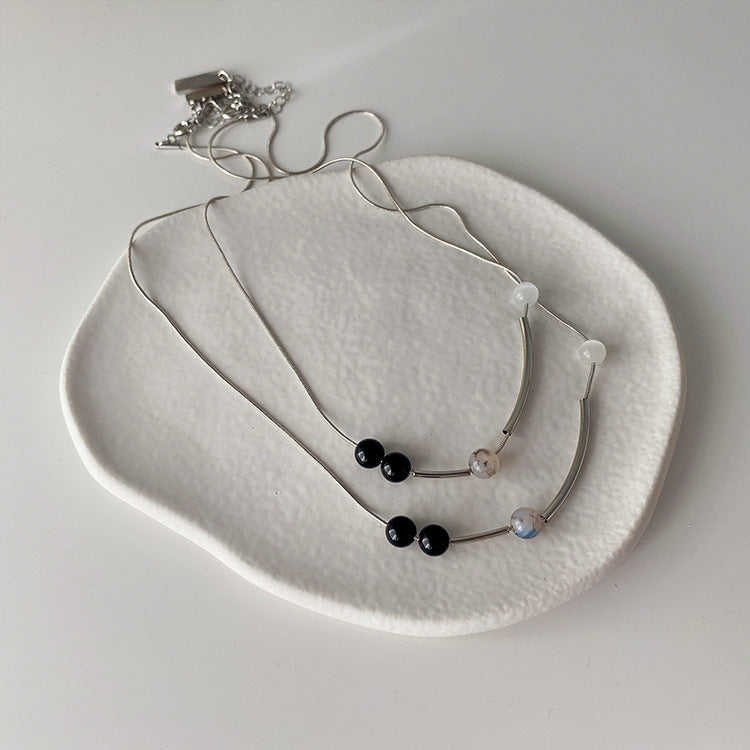 Women's Stone Niche Personality Simple Clavicle Chain Necklaces