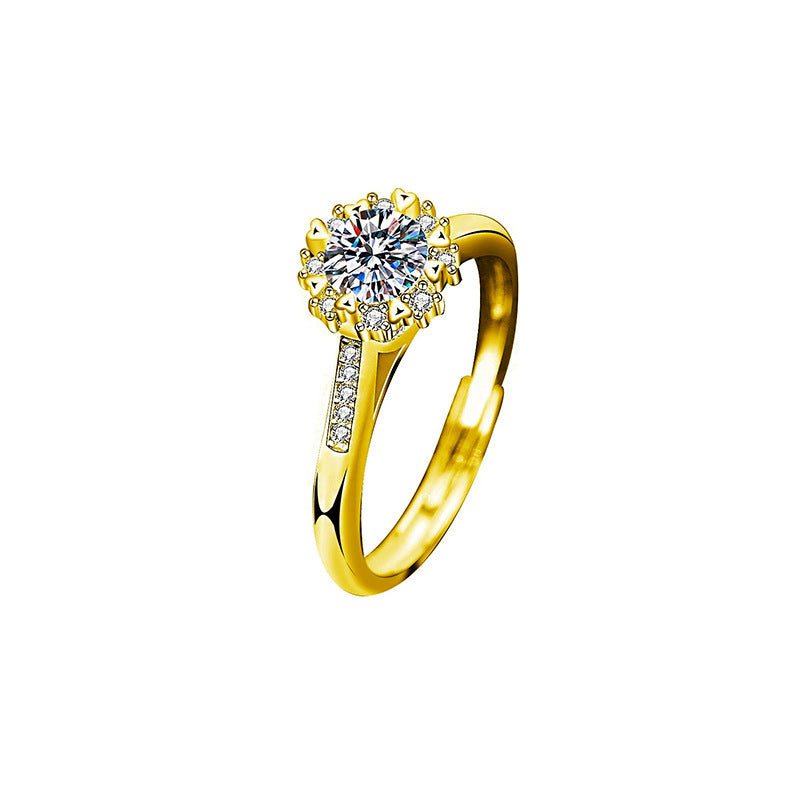Women's & Men's Tight Hoop Loving Heart With Opening Wedding Ring