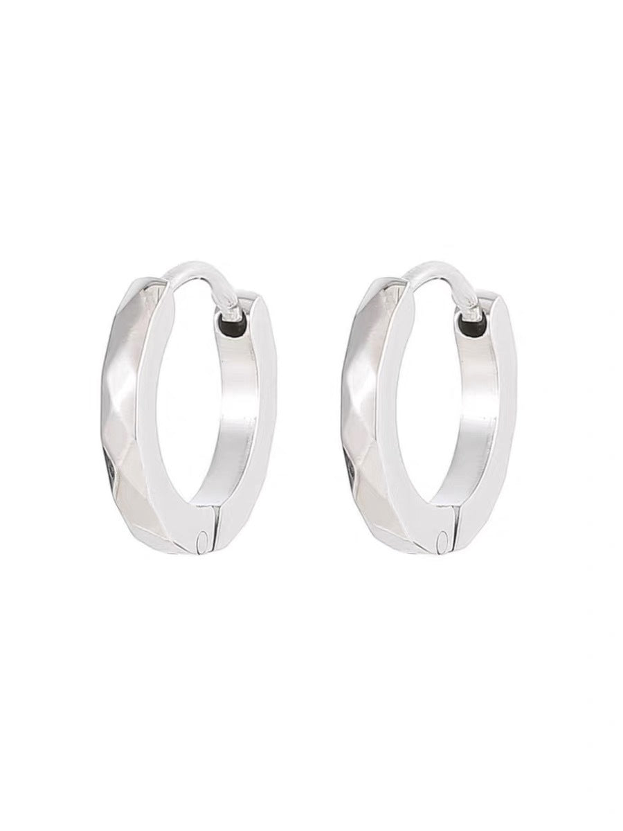 Women's Style Simple Glossy Diamond Cut Clip Personality Affordable Luxury High-grade Ear Buckle