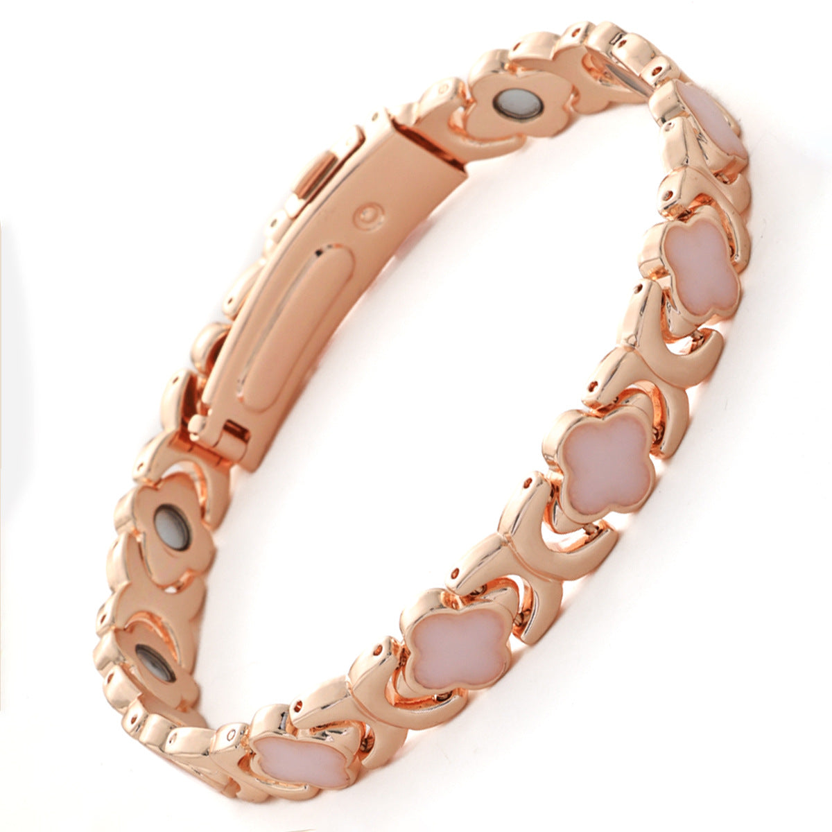 Magnet Affordable Luxury Fashion Clover Alloy Bracelet