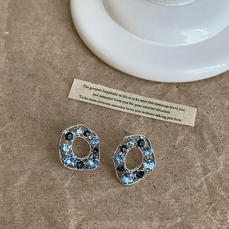 Women's Zircon Hollow Geometric Metal For Simple Fashion Trend Commuting Rings