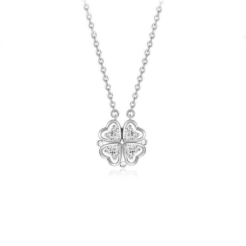 Luxury Minority Sterling Sier Clavicle Chain Colored Necklaces