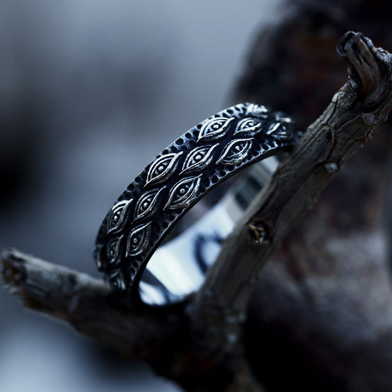 Men's Viking Totem All-seeing Eye Fashion Punk Rings