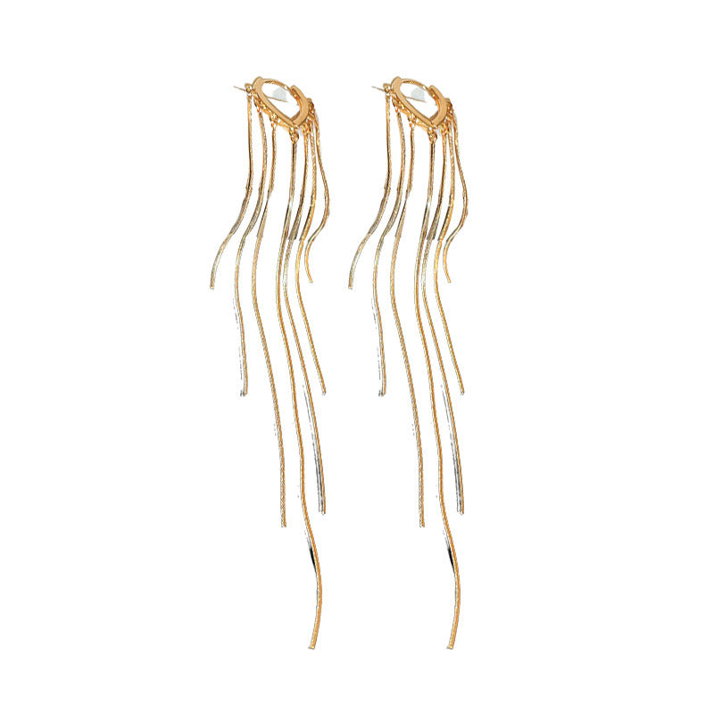 Long Tassel Ear Clip Minority Fashion Earrings
