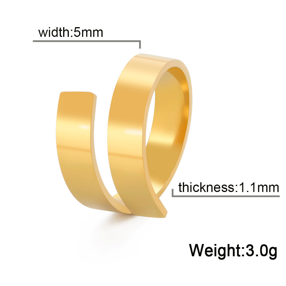 Unique Personality Pliable Temperament Spiral Shape Rings