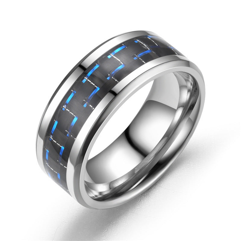 Fashion Creative Sier Flat Slotted Batch Flower Stainless Ring