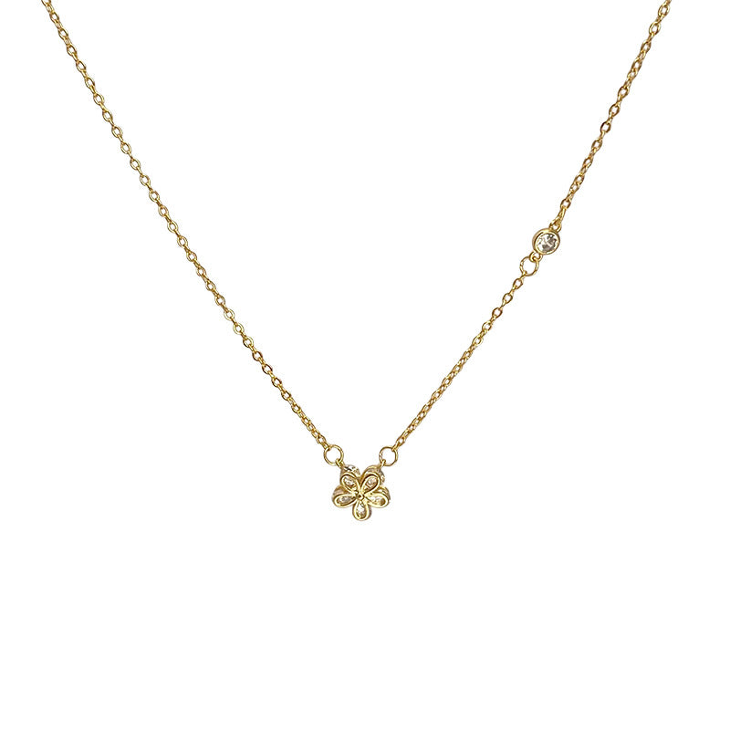 Women's Flower Zircon For Design Sweet Clavicle Necklaces