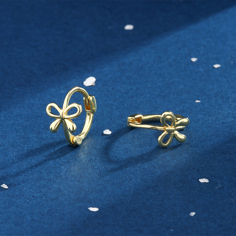 Women's Bow Ear Clip Simple Cold Style Exquisite Hollow Earrings