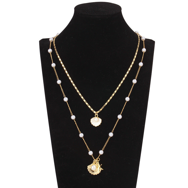 Style Metal Starfish Shell Suit Design Necklaces