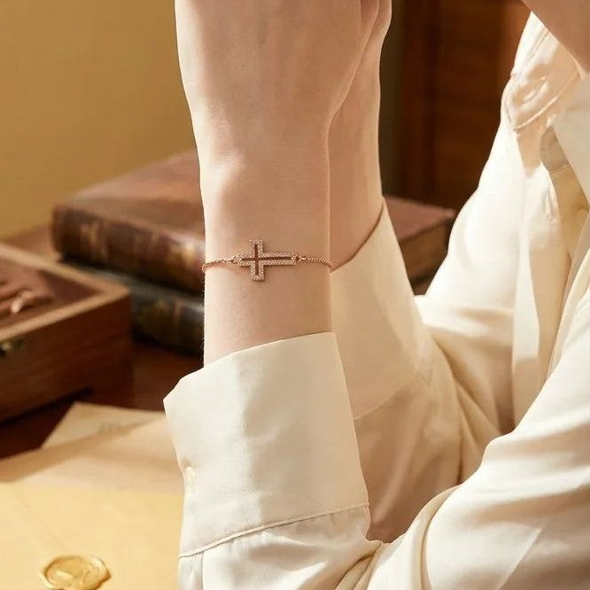 Popular Light Luxury High-grade Cross Pull Adjustable Bracelets