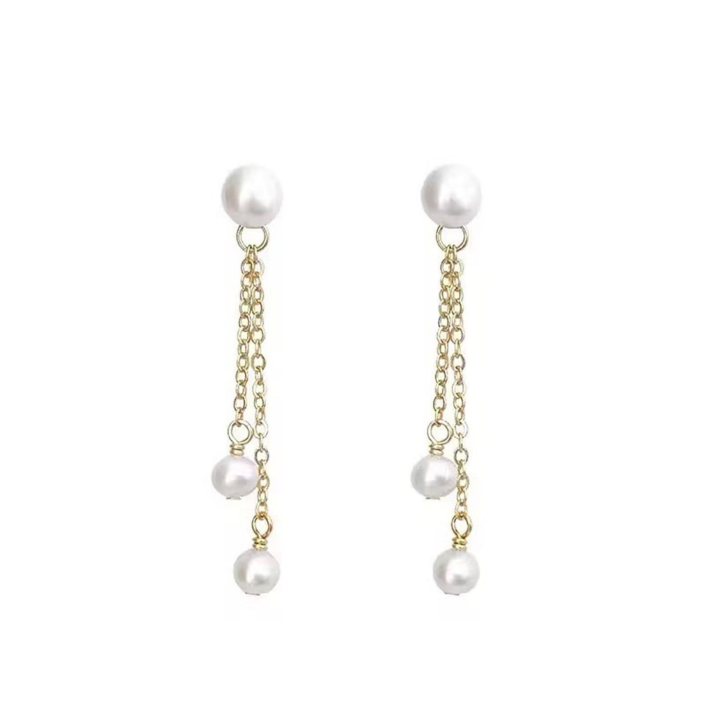 Long Slim Fit Tassel Eardrops Trendy Elegant Rings