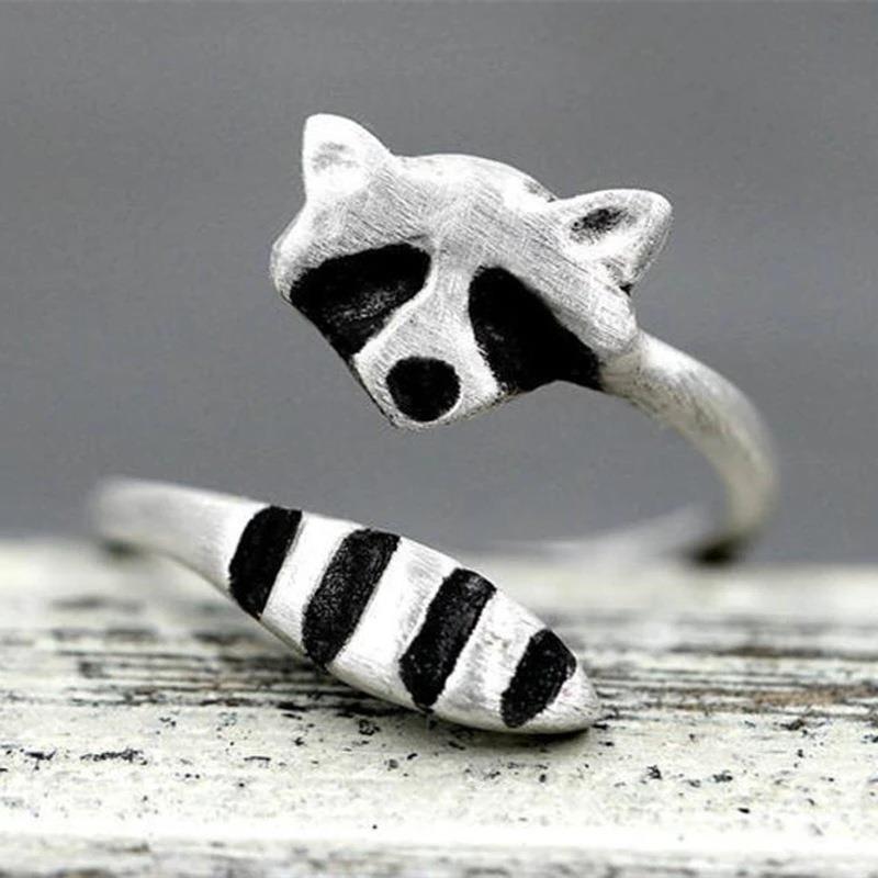 Creative Raccoon Open Female Cute Fox Tail Ring