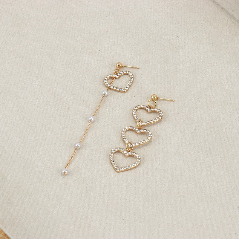 Needle High-grade Pearl Bow Flower Tulip Earrings