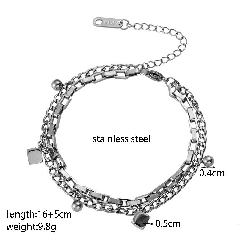 Titanium Steel Female Gold Fashion Light Bracelet